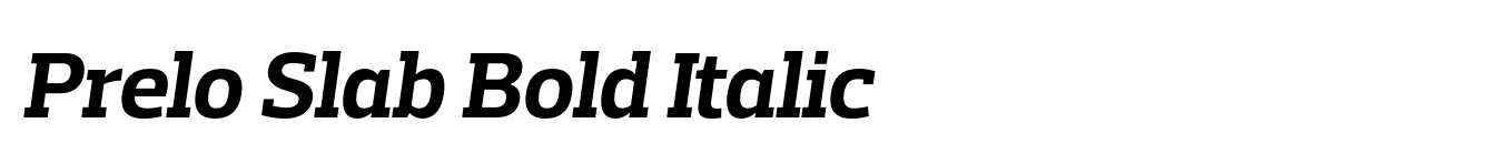 Prelo Slab Bold Italic image